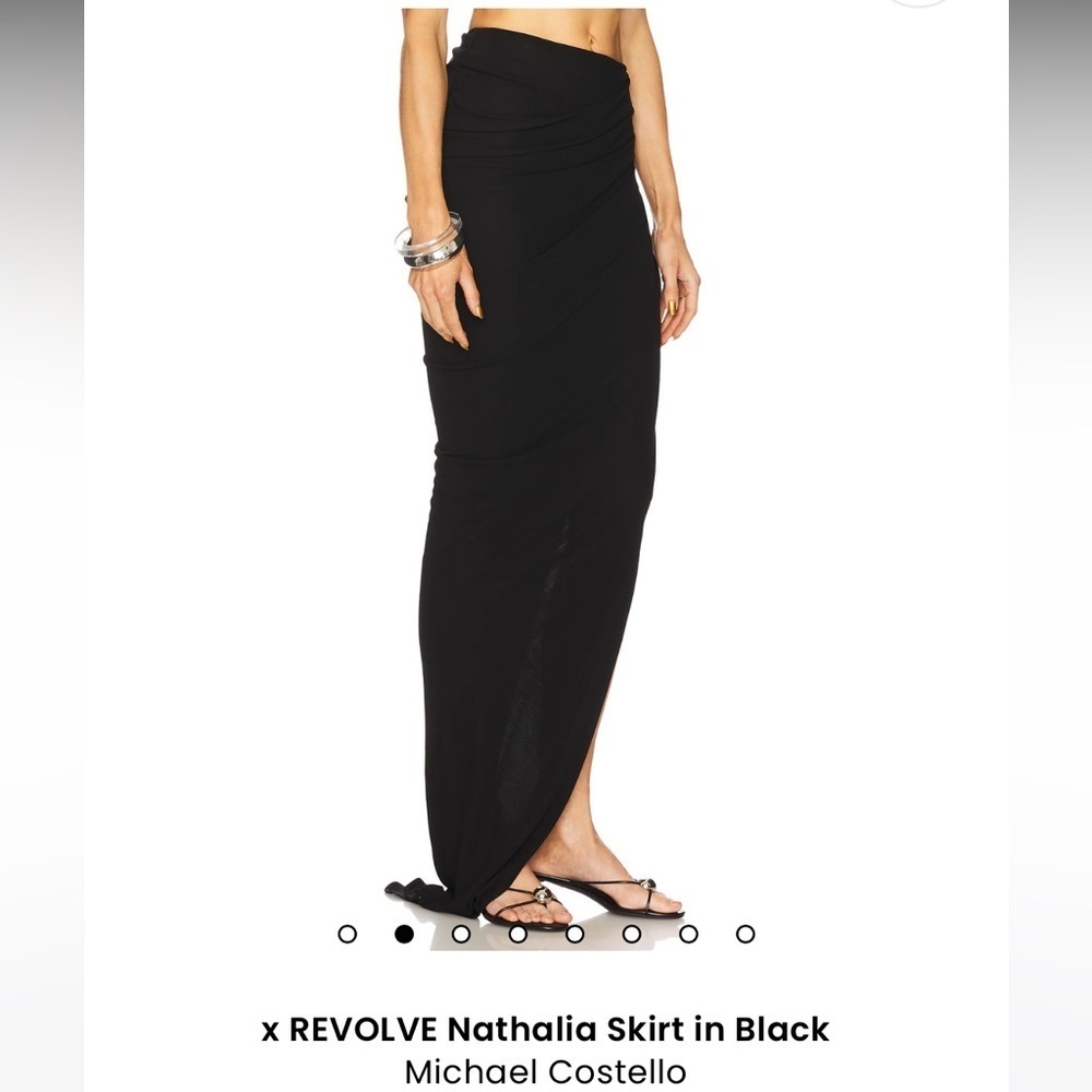 Michael Costello x REVOLVE Nathalia Maxi Skirt in Black Size L - Picture 8 of 10